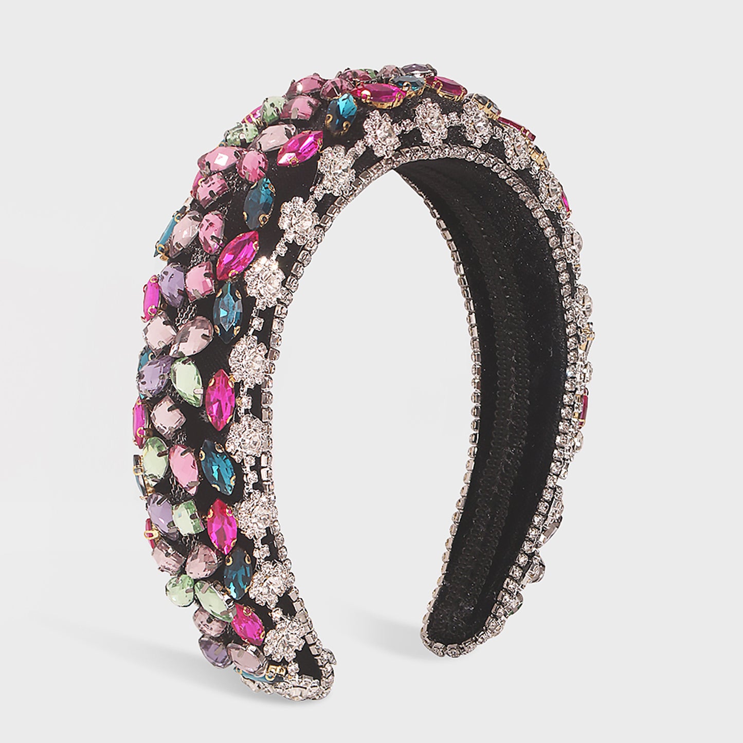 Bejeweled Padded Large Crystal Headband medyjewelry