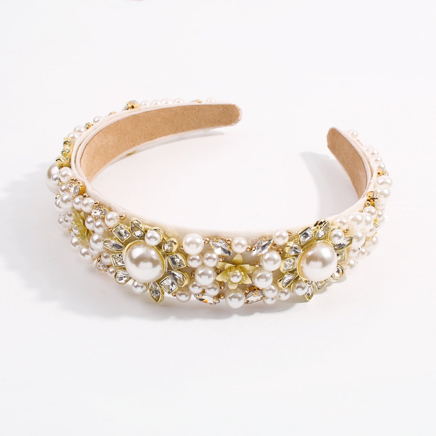 Elegant White Pearl Headband medyjewelry