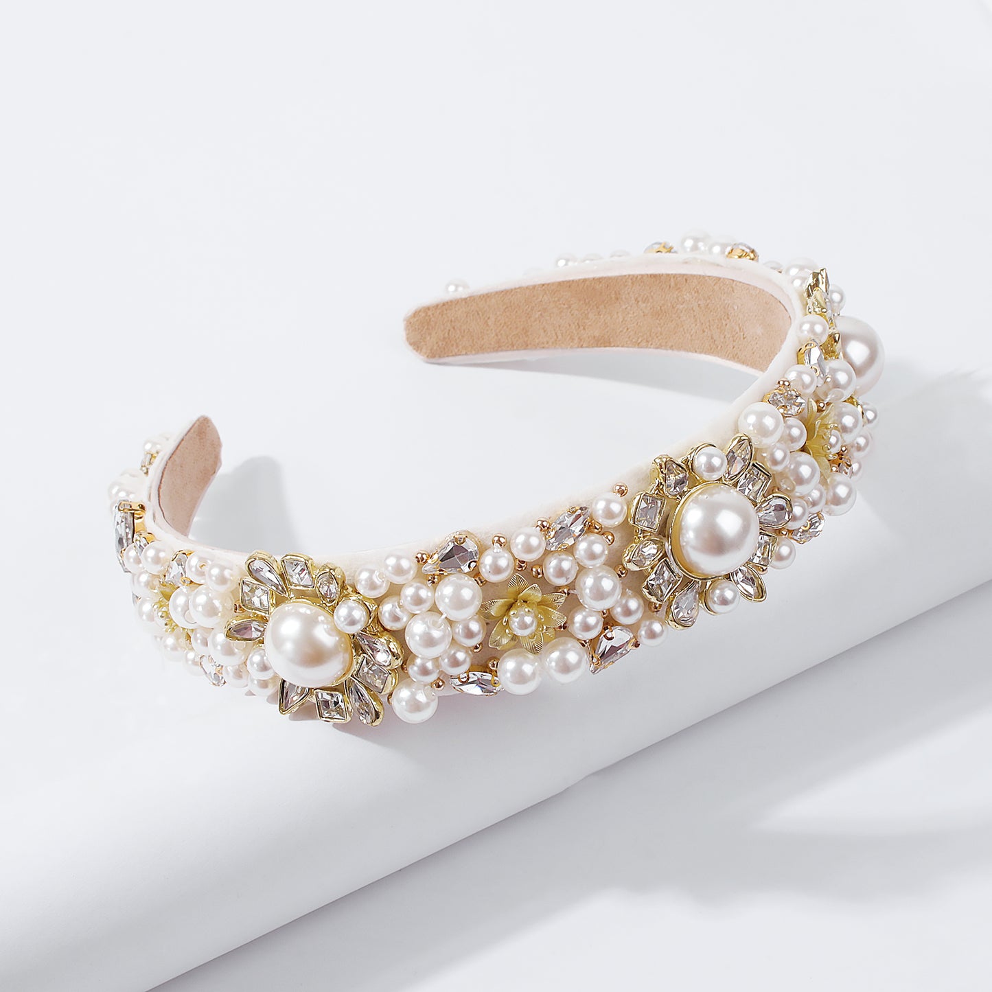 Elegant White Pearl Headband medyjewelry