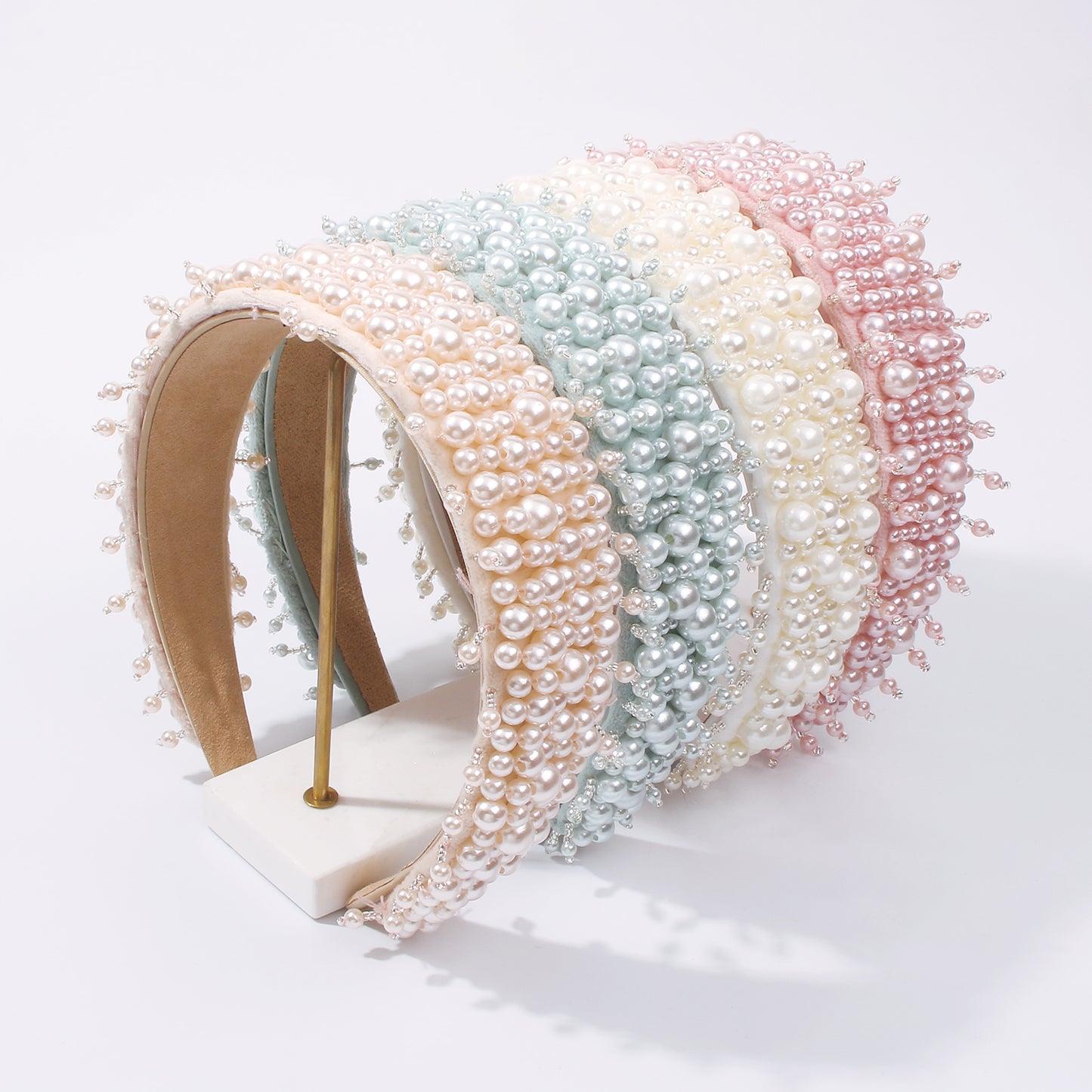 Baroque Wide Imitation Pearl Headbands medyjewelry