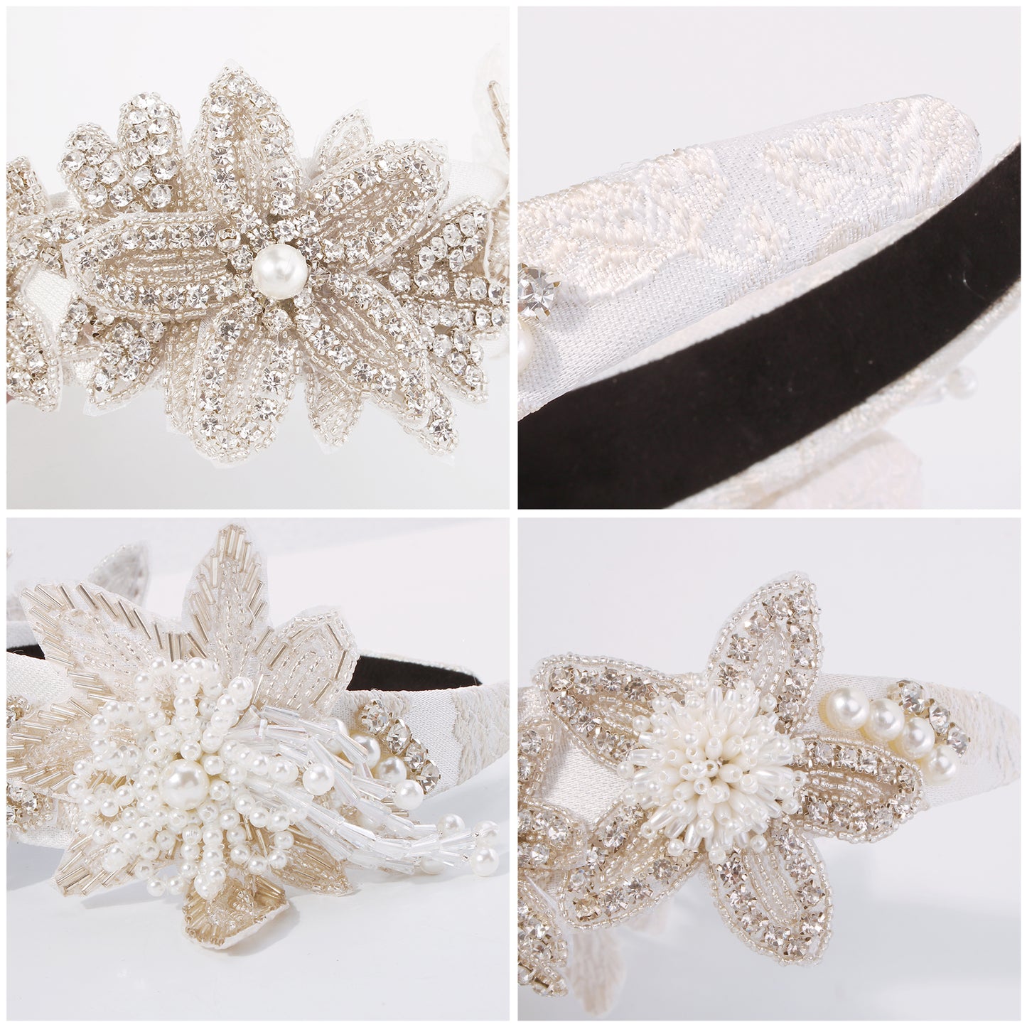 Wedding Rhinestone & Pearl Headband medyjewelry