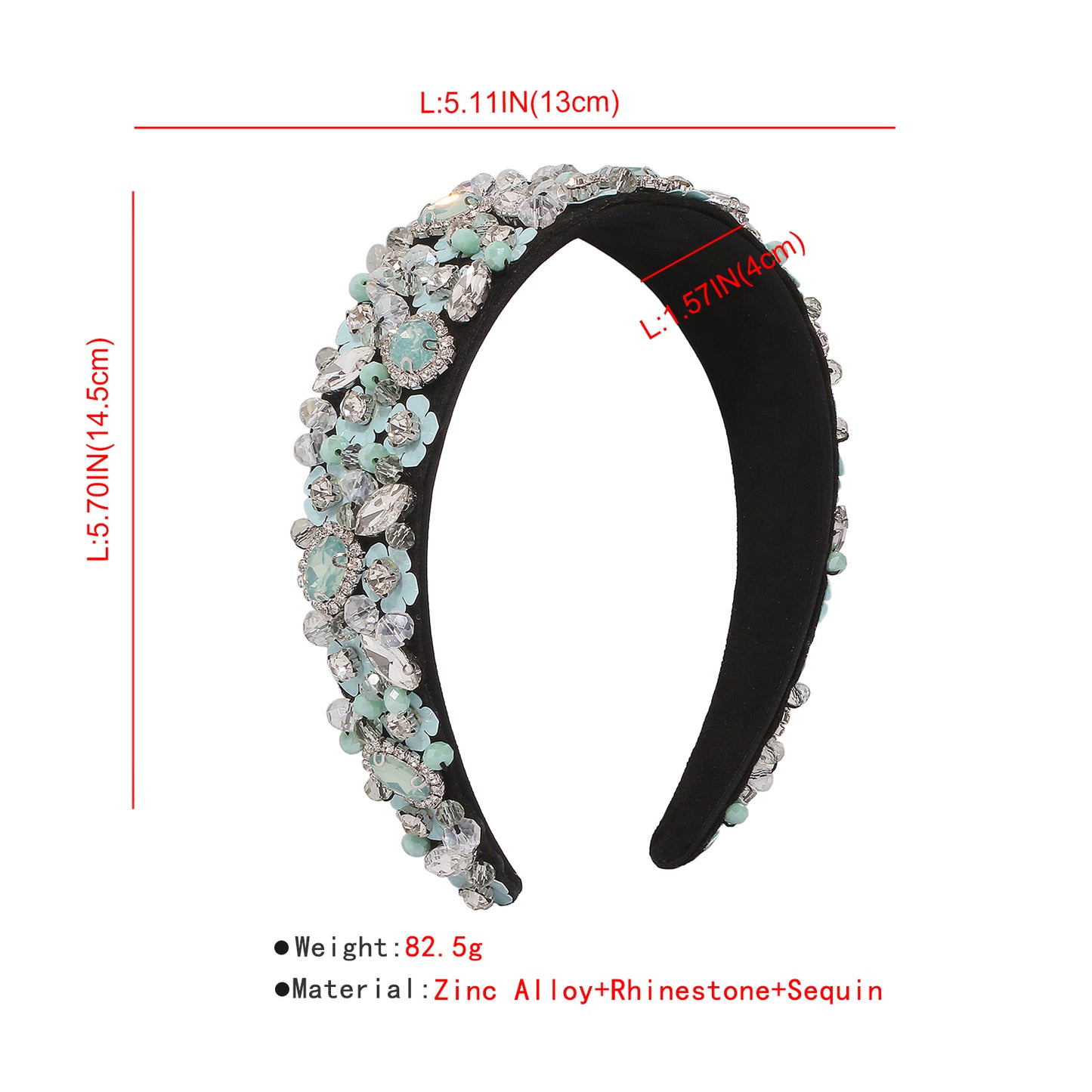 Floral Embellished Luxurious Headbands, Christmas Holiday Headbands medyjewelry