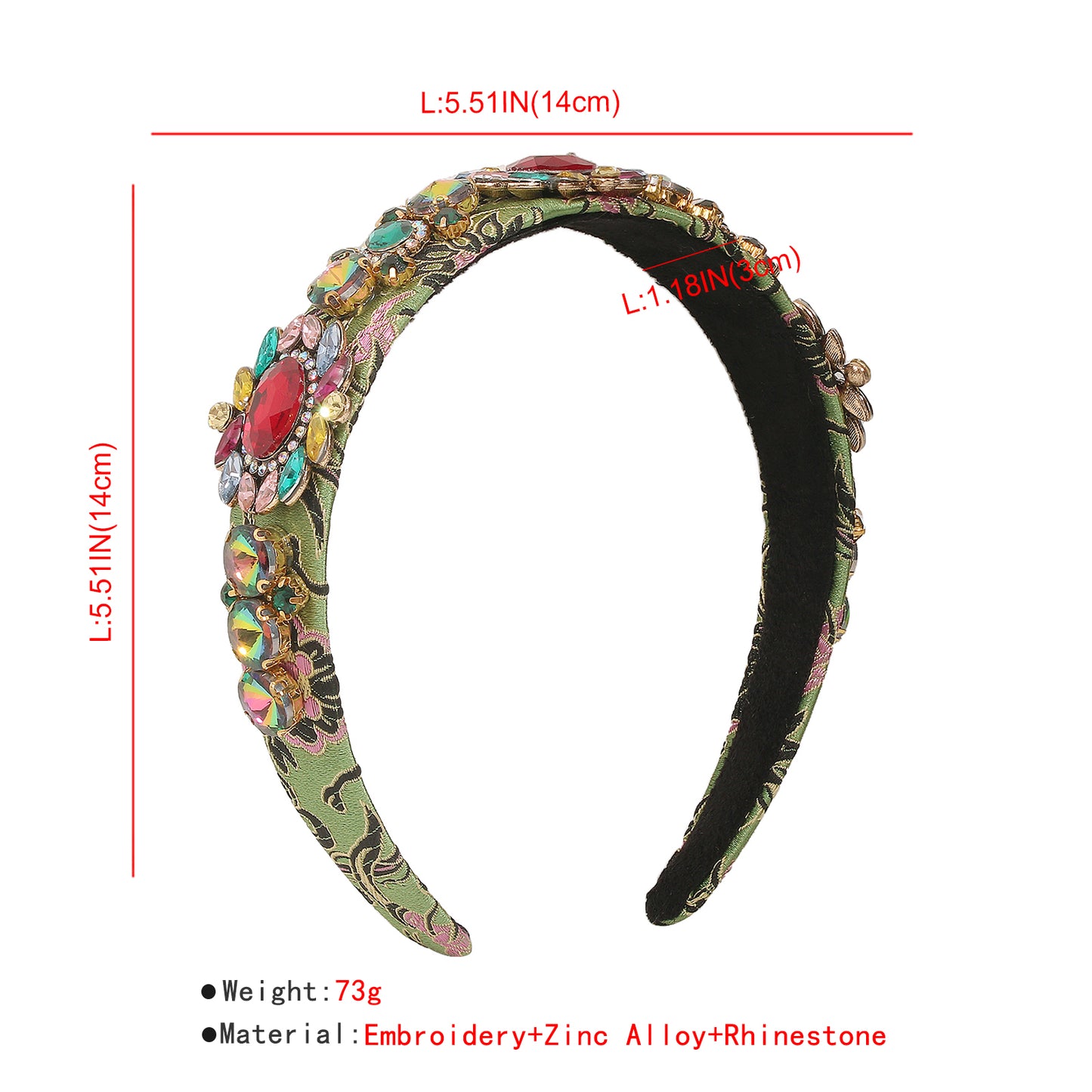 Retro Embroidery Rhinestone medyjewelry