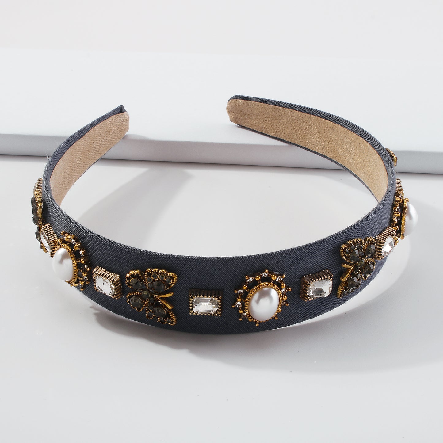 Baroque Rhinestone Butterfly Headbands medyjewelry
