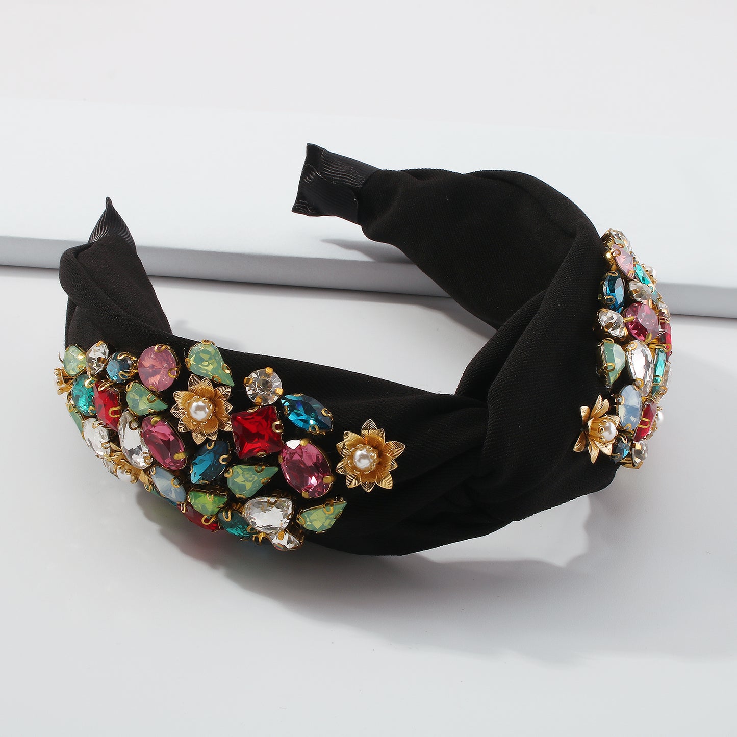 Full Rhinestone Top Knotted Headbands medyjewelry