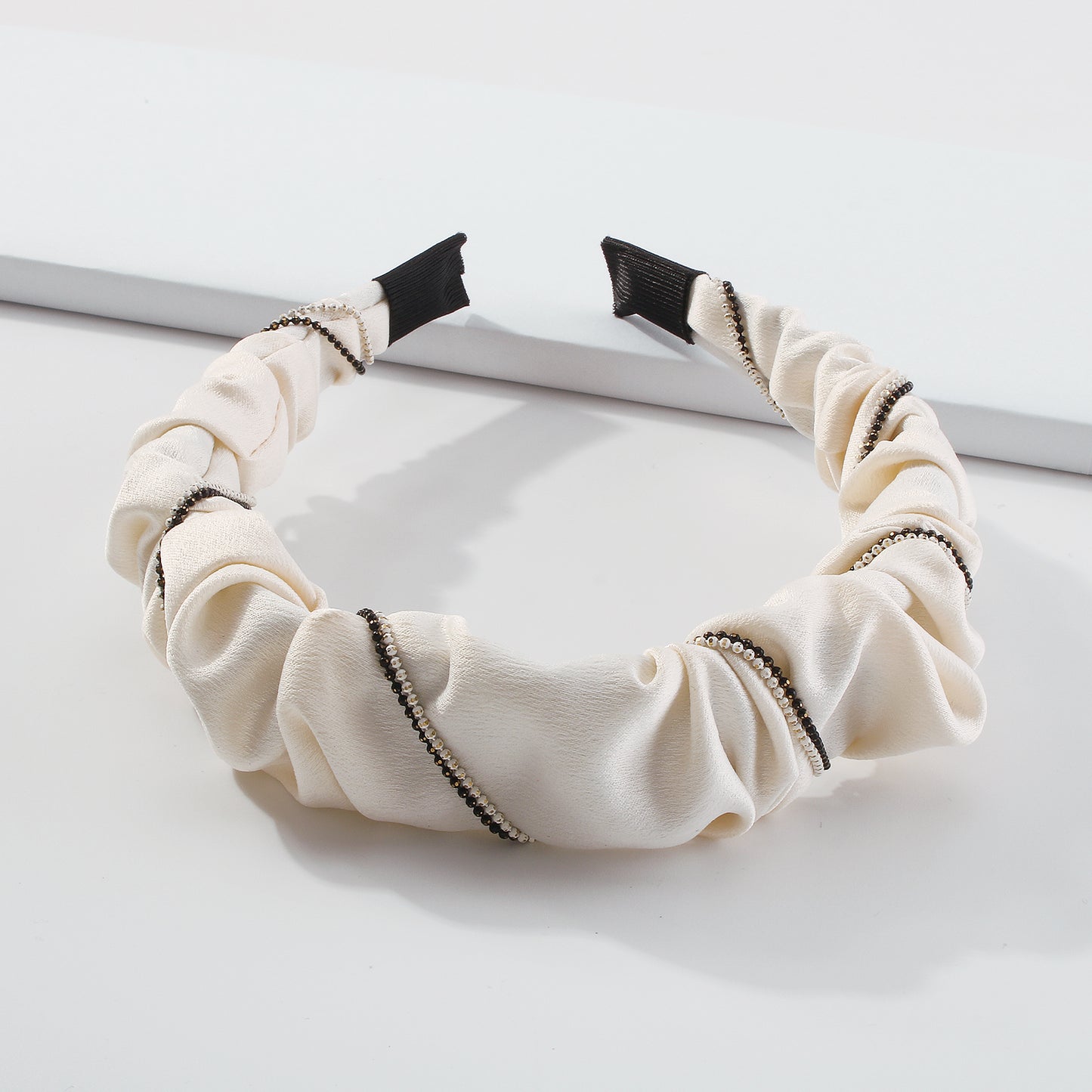 Solid Color Pleated Headband For Women medyjewelry