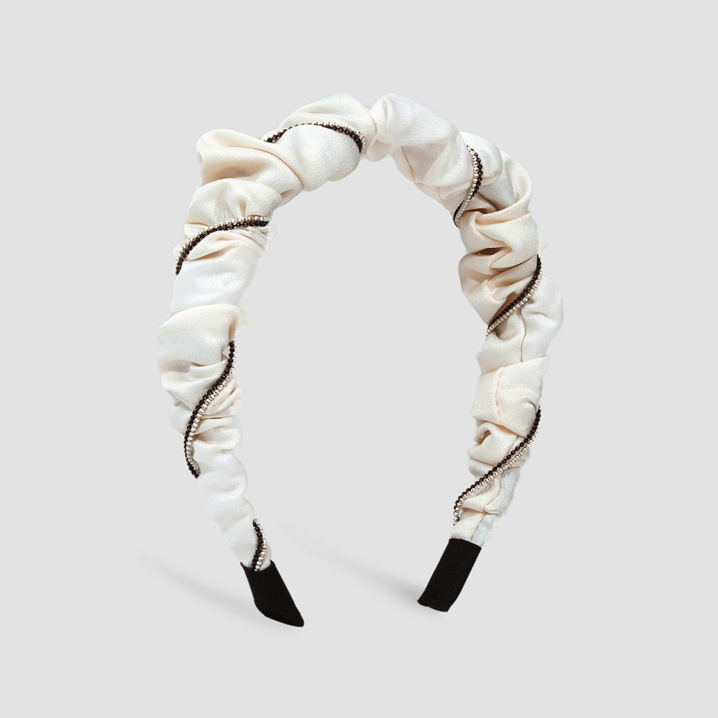 Solid Color Pleated Headband For Women medyjewelry