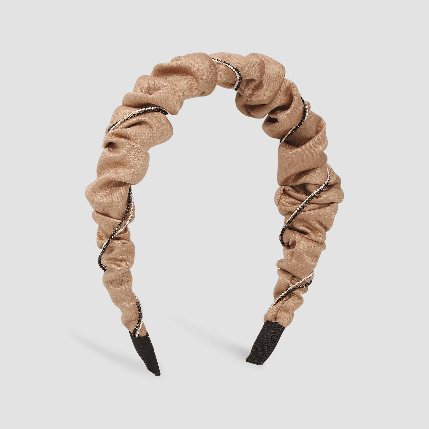 Solid Color Pleated Headband For Women medyjewelry
