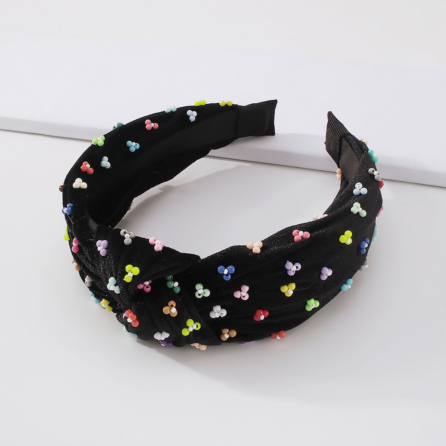 Handmade Colorful Beaded Solid Color Headband medyjewelry