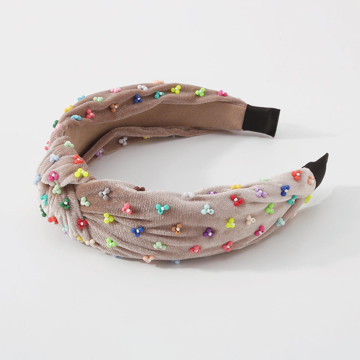 Handmade Colorful Beaded Solid Color Headband medyjewelry