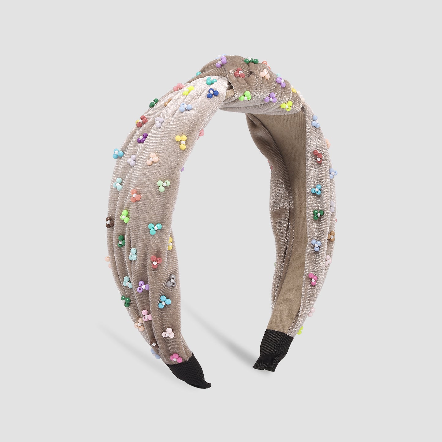 Handmade Colorful Beaded Solid Color Headband medyjewelry