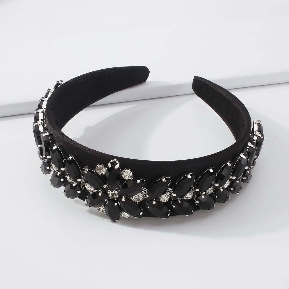 Baroque Sparkly Full Crystal leaf Headband medyjewelry