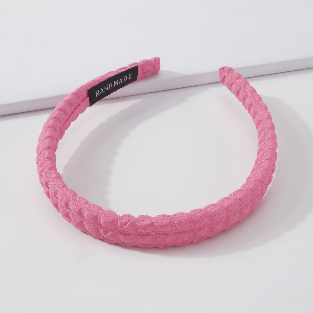 New Sweet Solid Color Textured Soft Hairband medyjewelry