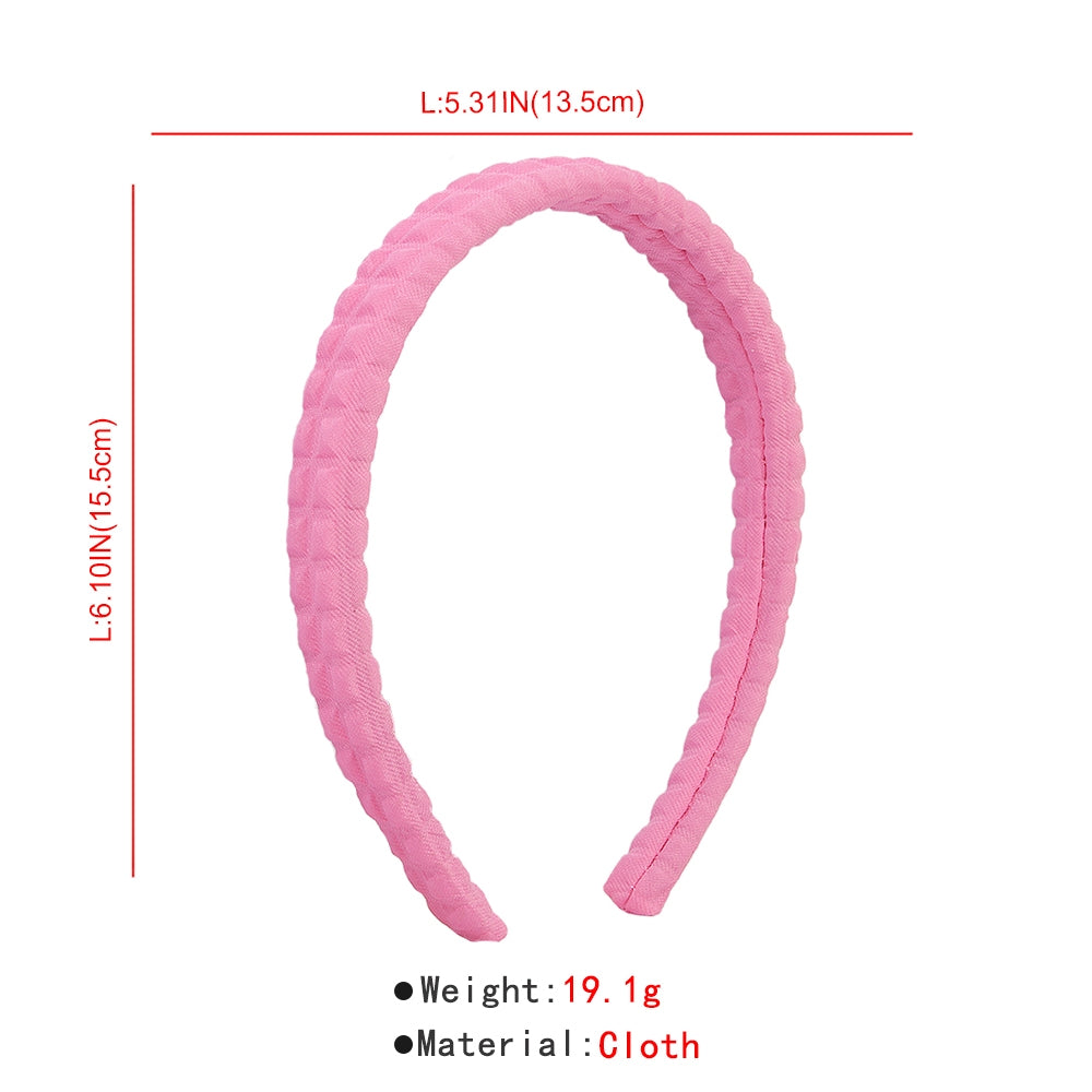 New Sweet Solid Color Textured Soft Hairband medyjewelry