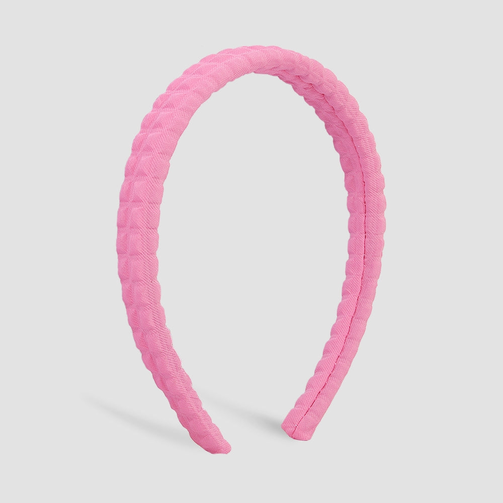 New Sweet Solid Color Textured Soft Hairband medyjewelry