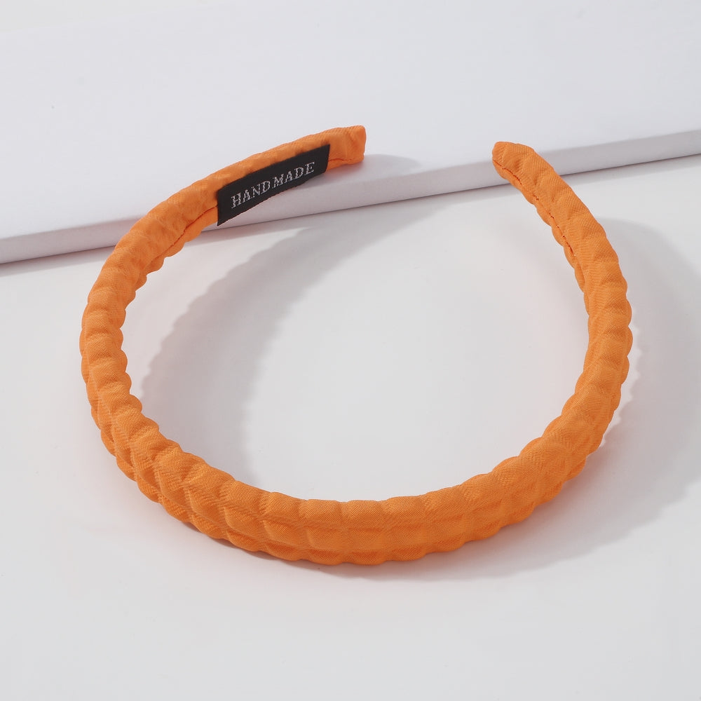 New Sweet Solid Color Textured Soft Hairband medyjewelry