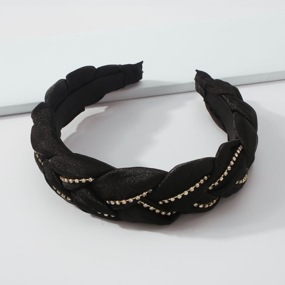 Handmade Chiffon Cross Rhinestone Headband medyjewelry