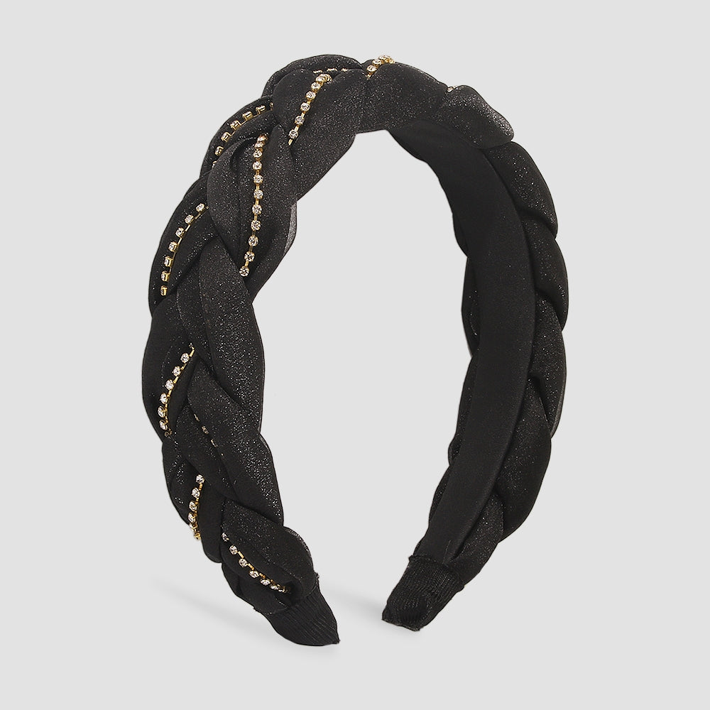 Handmade Chiffon Cross Rhinestone Headband medyjewelry