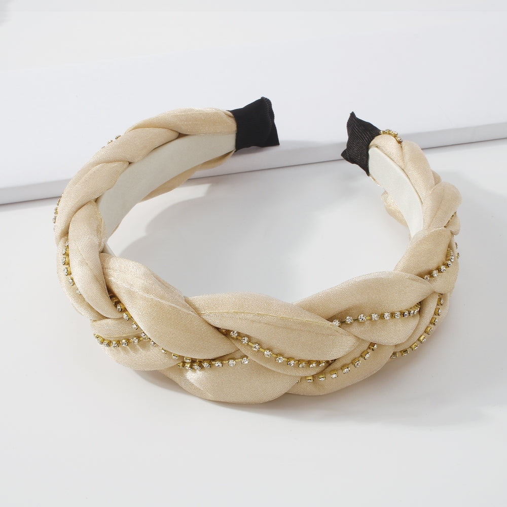 Handmade Chiffon Cross Rhinestone Headband medyjewelry