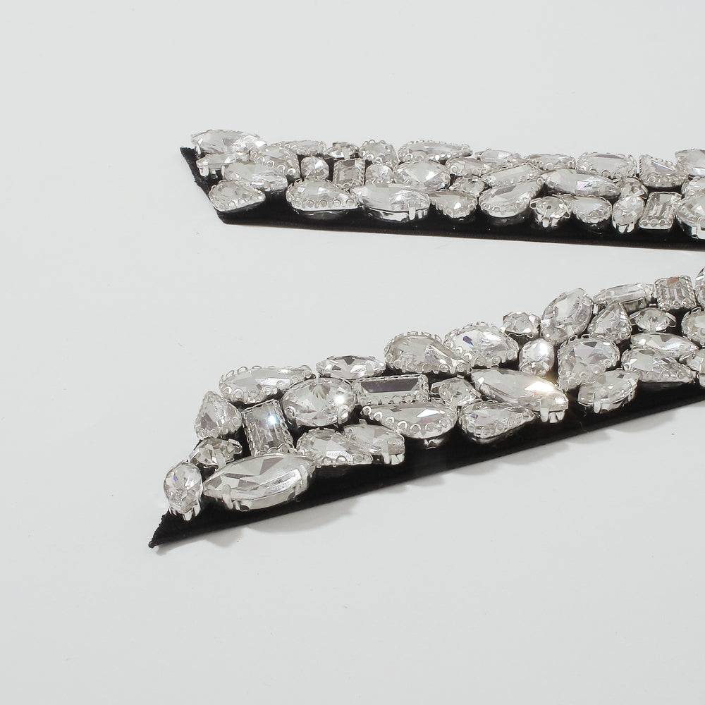 Luxury Full Rhinestone Bow Tie Hair Barrettes medyjewelry