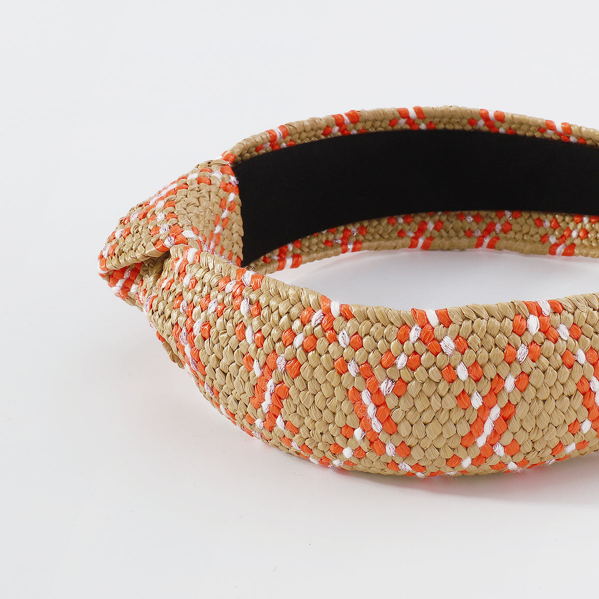Boho Summer Straw Weaving Knotted Headband medyjewelry