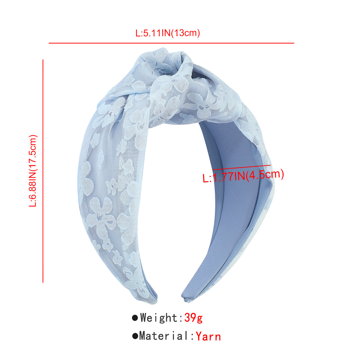 Sweet Flower Satin Lace Big Knot Hairbands medyjewelry