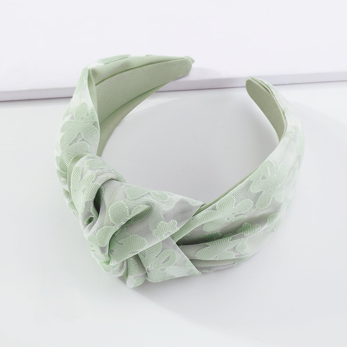 Sweet Flower Satin Lace Big Knot Hairbands medyjewelry