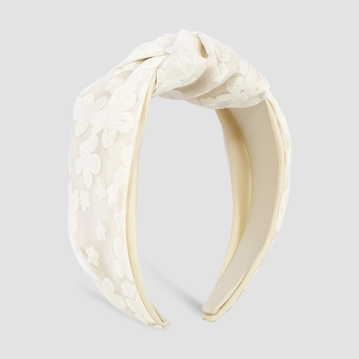 Sweet Flower Satin Lace Big Knot Hairbands medyjewelry