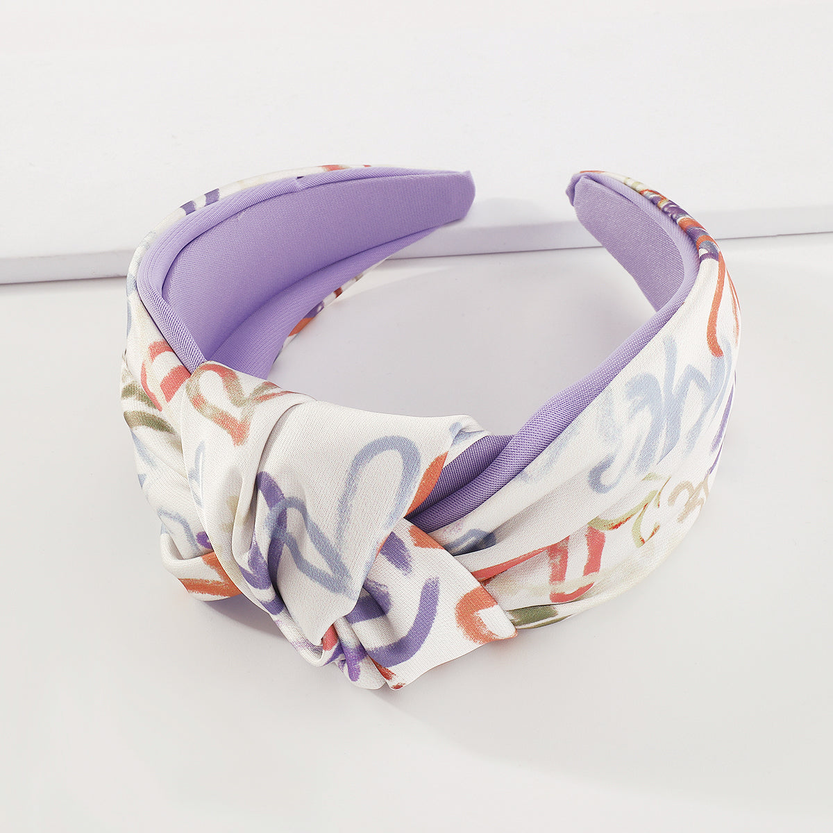 Satin Tiedye Flower Big Knot Wide Hairbands medyjewelry