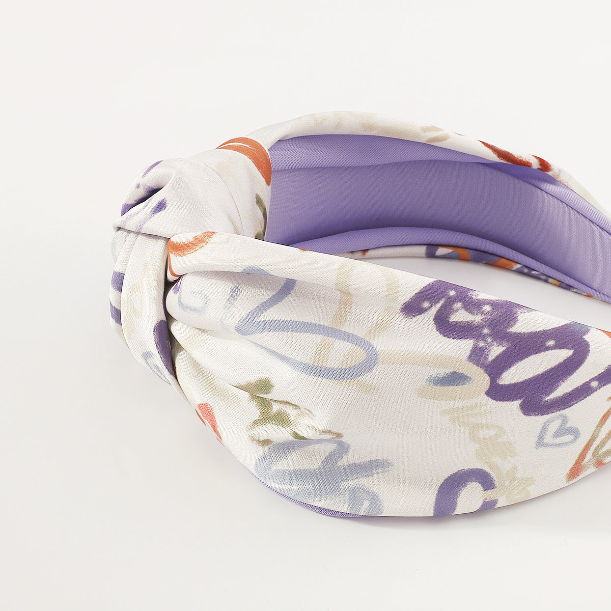 Satin Tiedye Flower Big Knot Wide Hairbands medyjewelry