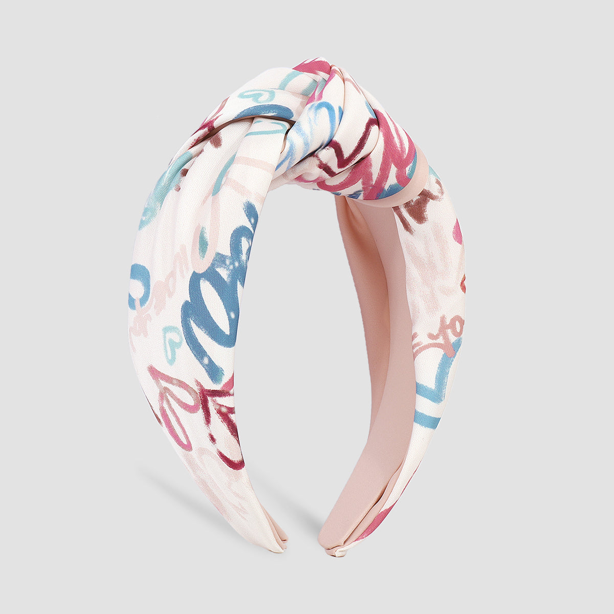 Satin Tiedye Flower Big Knot Wide Hairbands medyjewelry