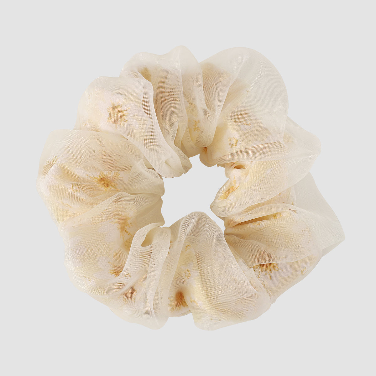 Sweet Double Layer Cloth Flower Elastic Hair Bands medyjewelry