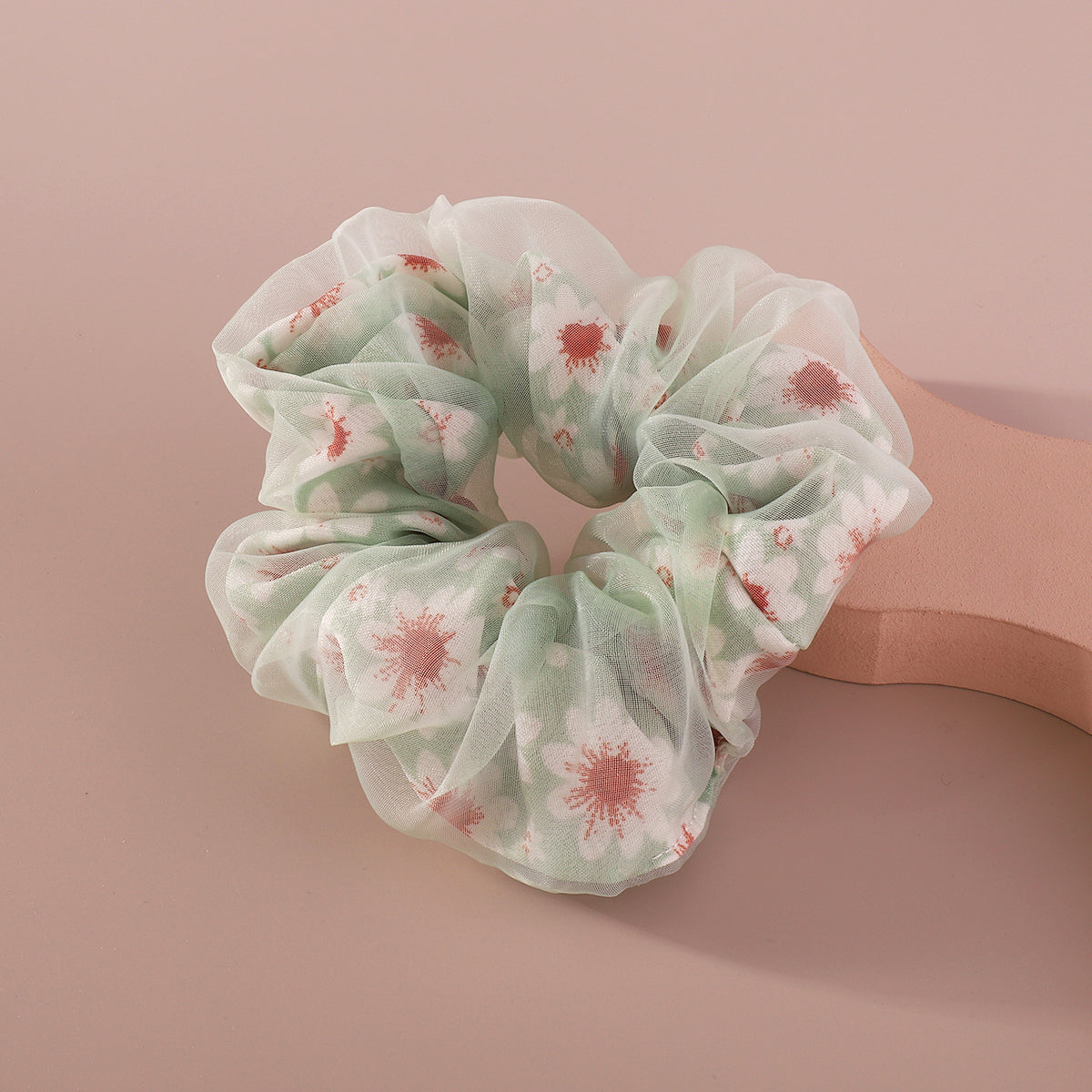 Sweet Double Layer Cloth Flower Elastic Hair Bands medyjewelry