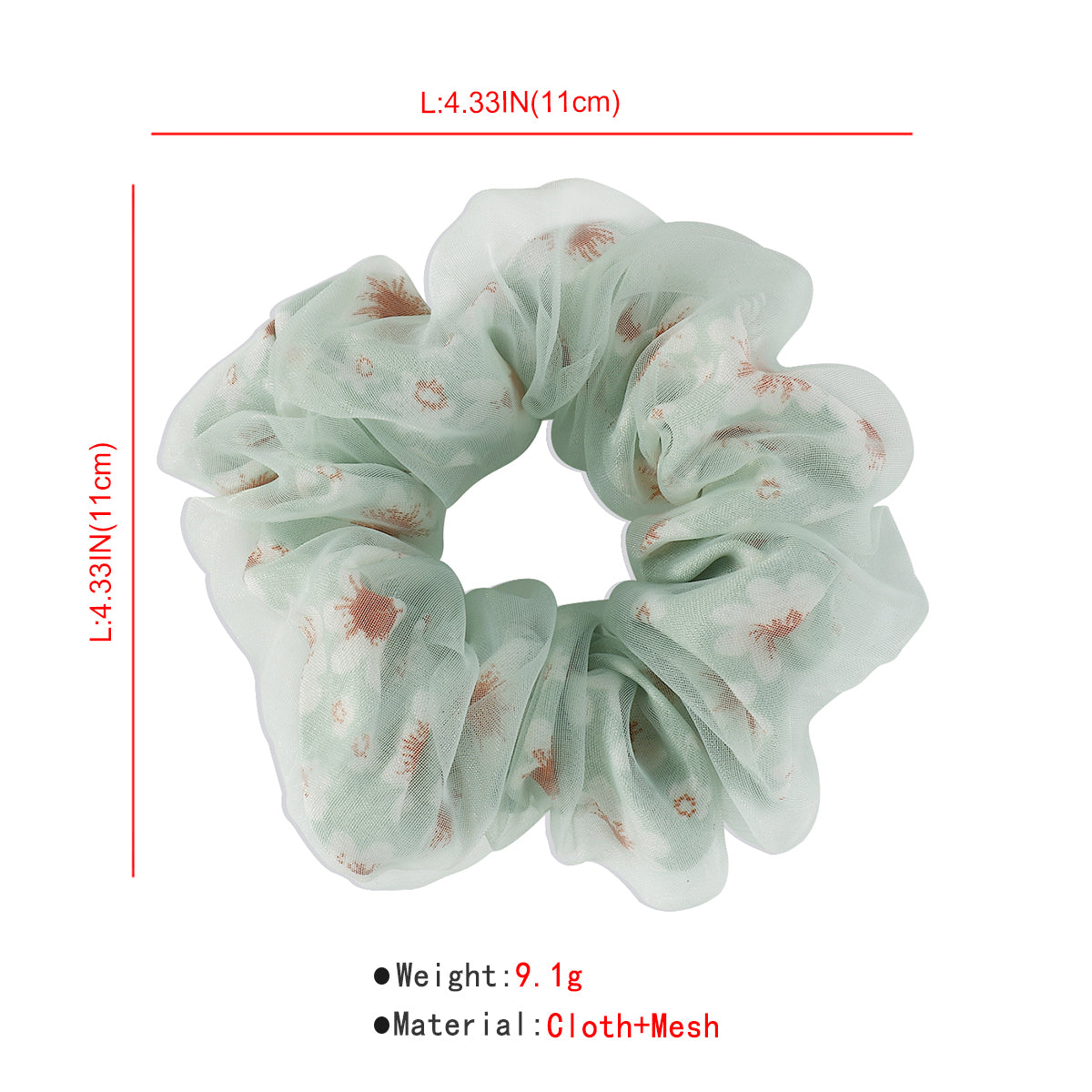 Sweet Double Layer Cloth Flower Elastic Hair Bands medyjewelry