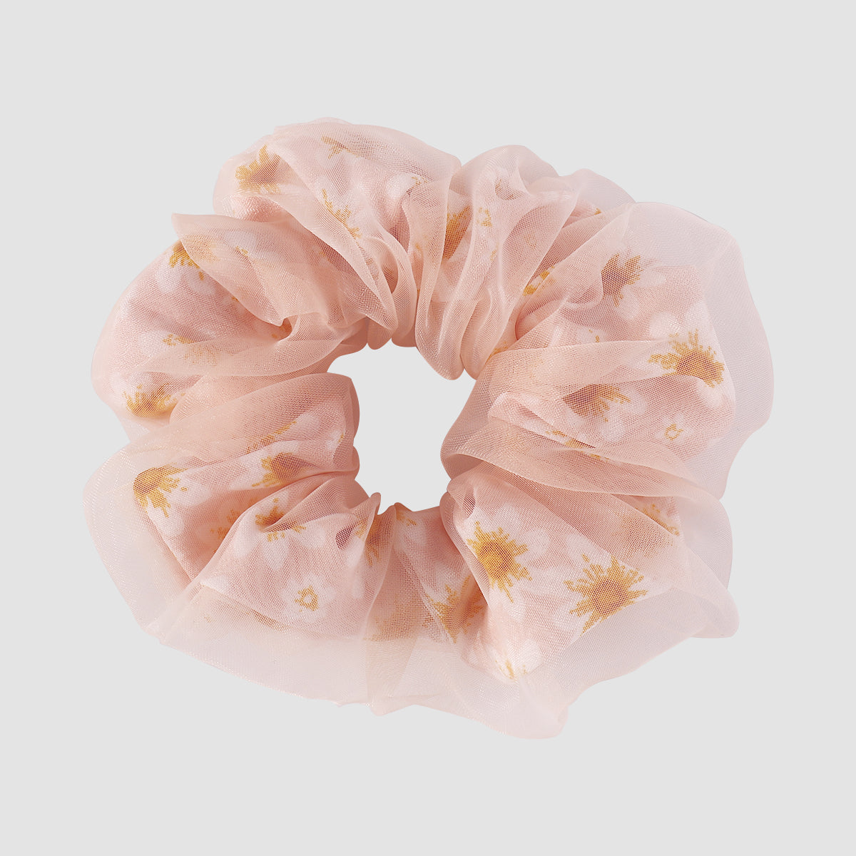 Sweet Double Layer Cloth Flower Elastic Hair Bands medyjewelry