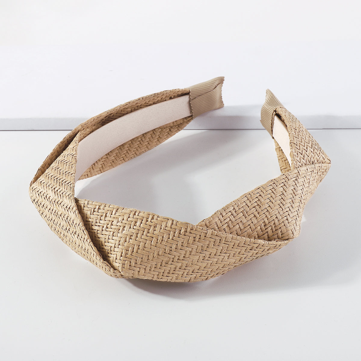 Summer Handmade Straw Woven Braided Headband medyjewelry