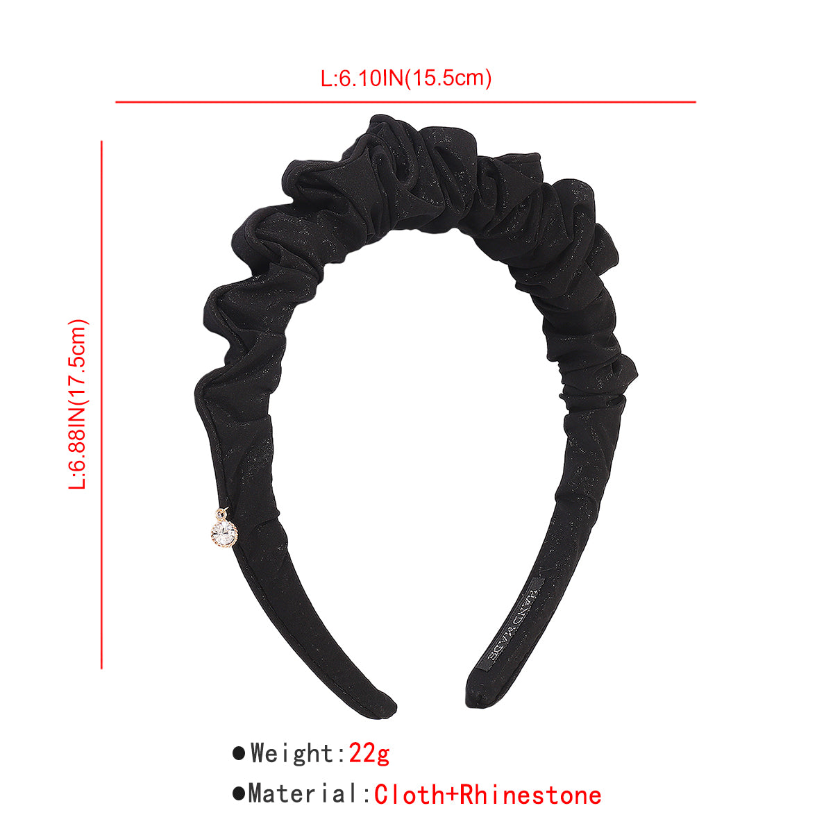 Retro Fold Candy Color Bezel Hairbands medyjewelry