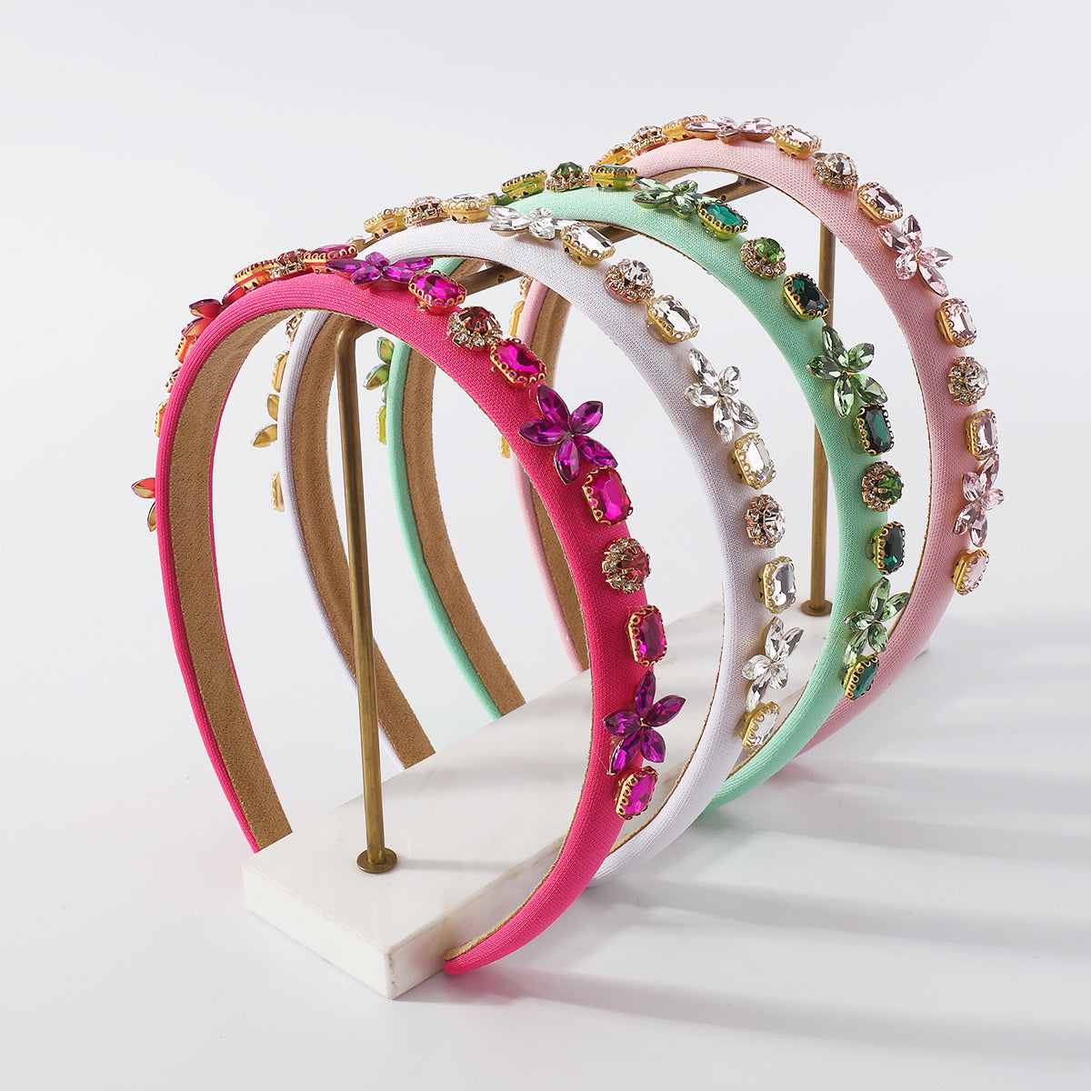 Shiny Handmade Crystal Flower Colorful Headband medyjewelry
