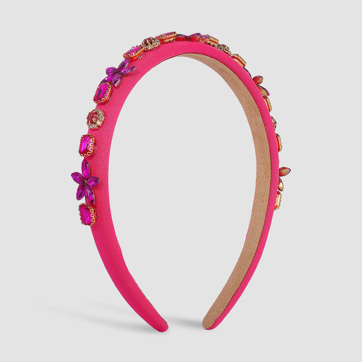 Shiny Handmade Crystal Flower Colorful Headband medyjewelry