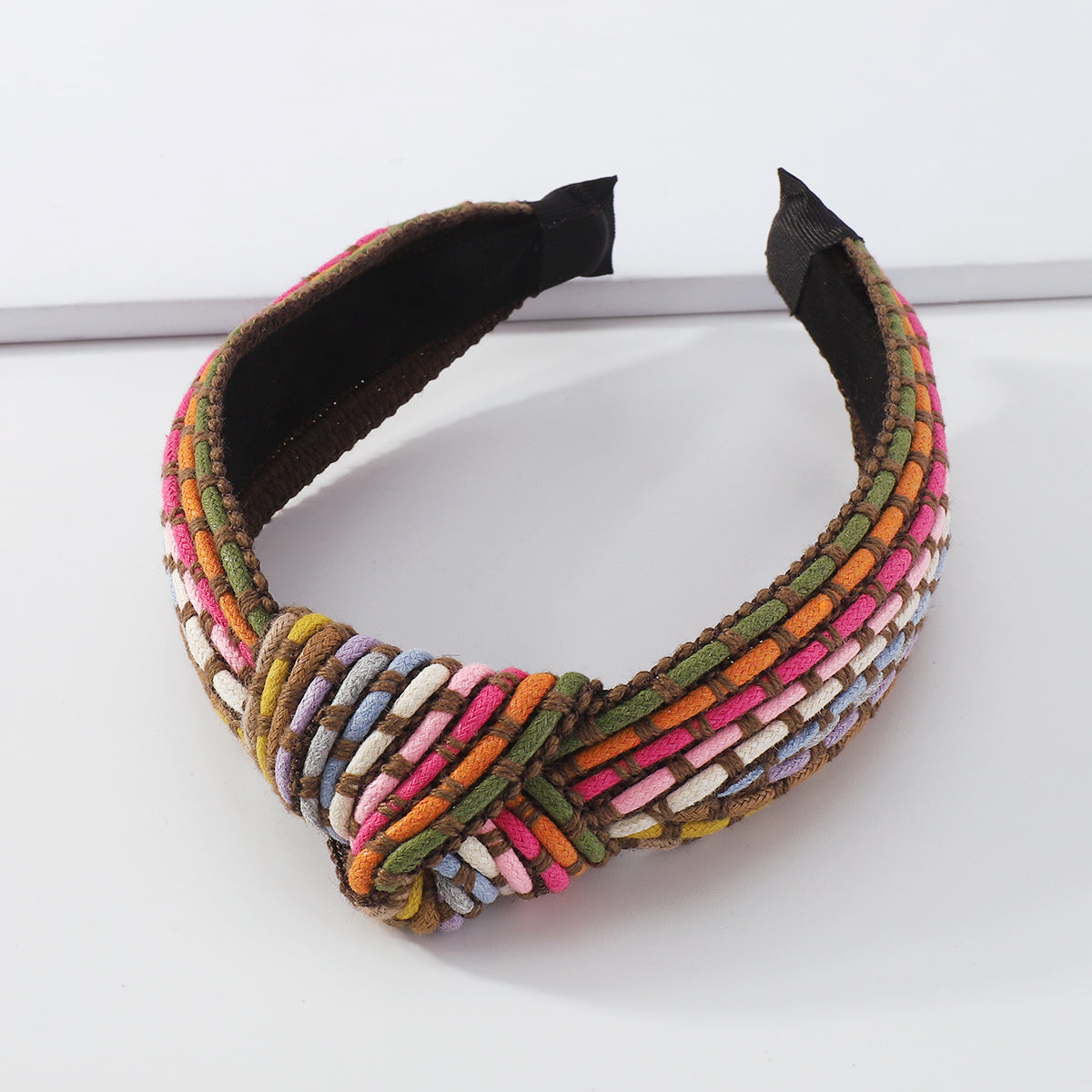 Rainbow Rope Braided Wide Brim Casual Headband medyjewelry