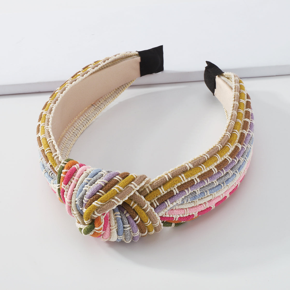 Rainbow Rope Braided Wide Brim Casual Headband medyjewelry