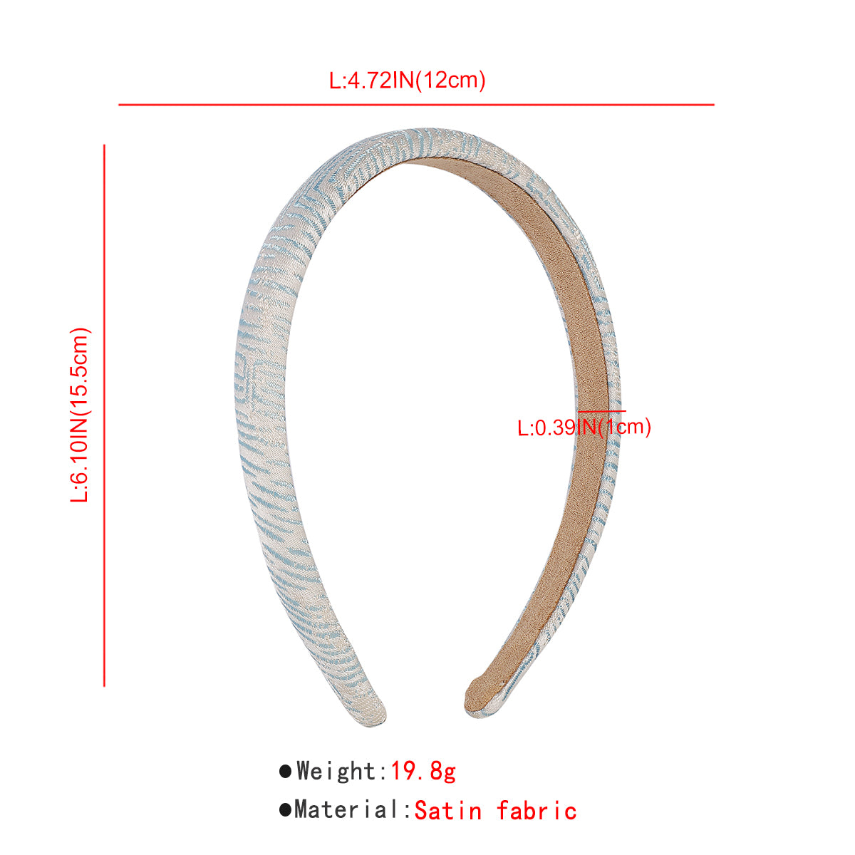 Fashion Embroidery Stripe Hair Hoop medyjewelry