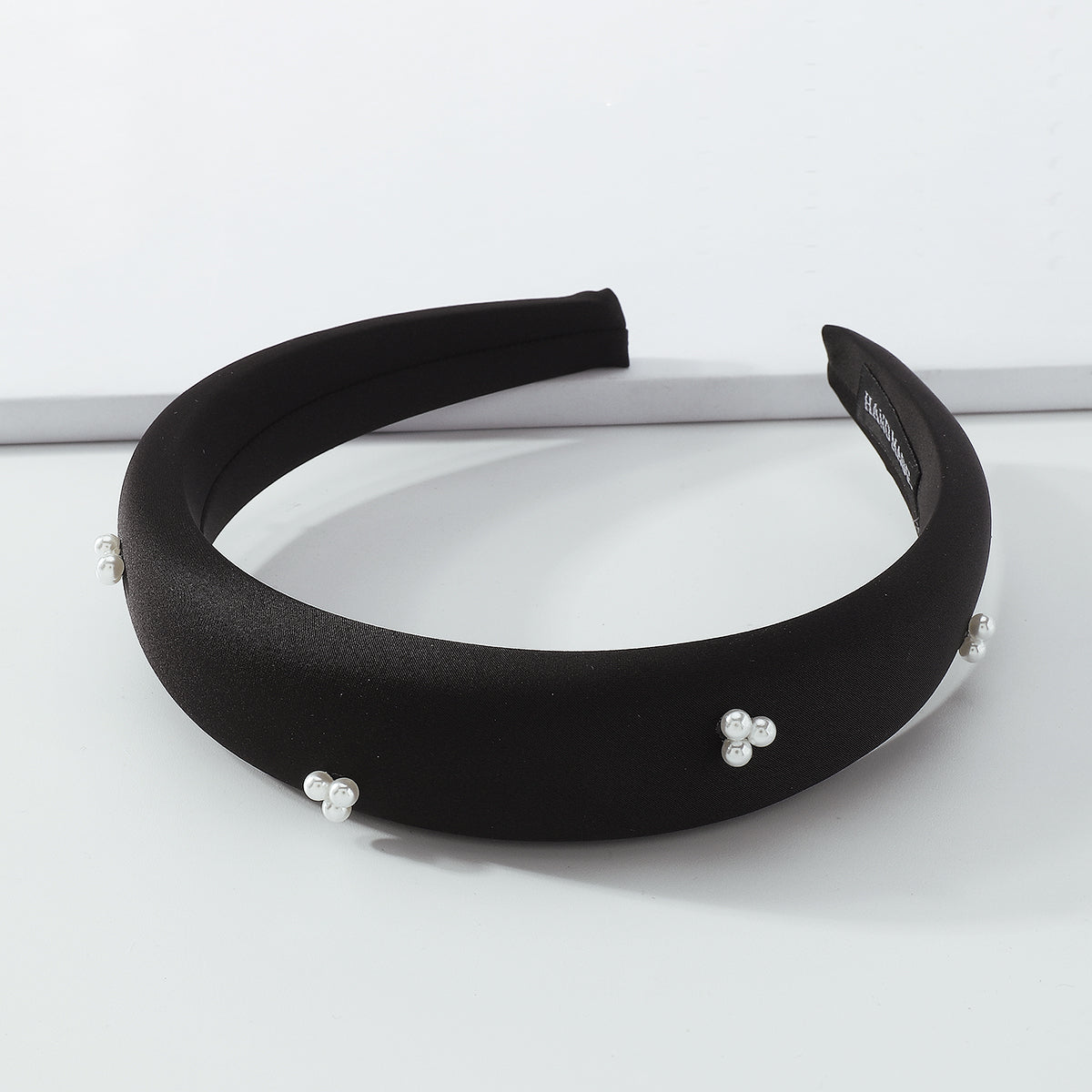 Sweet Soild Color Pearl Soft Headband medyjewelry