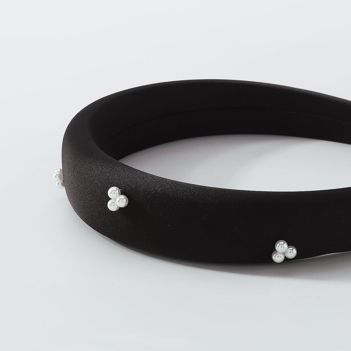 Sweet Soild Color Pearl Soft Headband medyjewelry