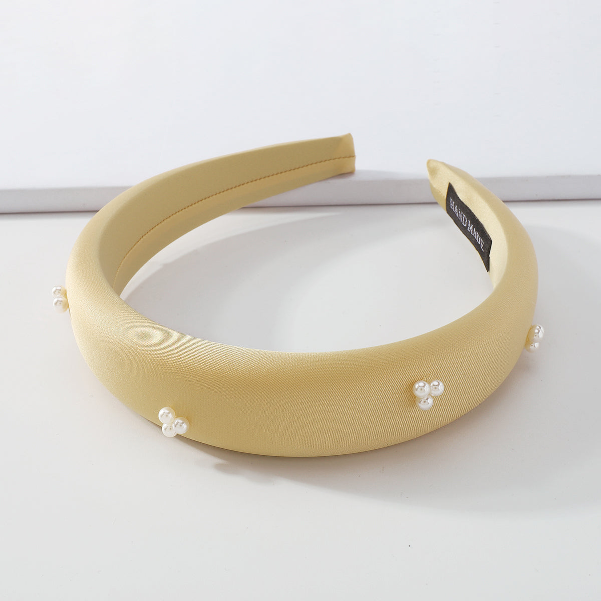Sweet Soild Color Pearl Soft Headband medyjewelry