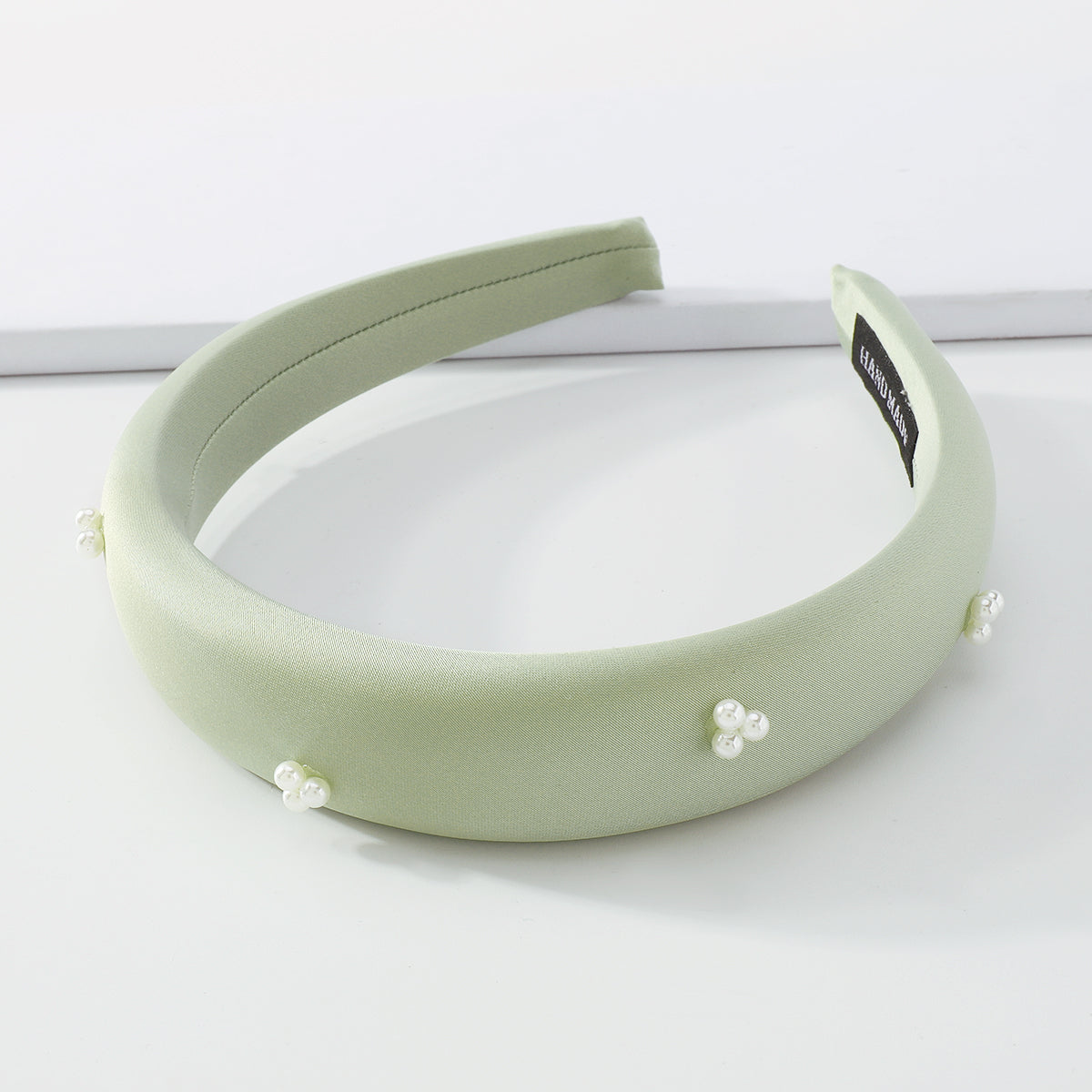 Sweet Soild Color Pearl Soft Headband medyjewelry