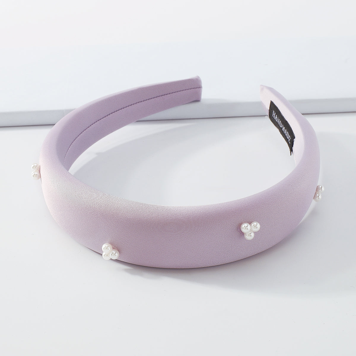 Sweet Soild Color Pearl Soft Headband medyjewelry
