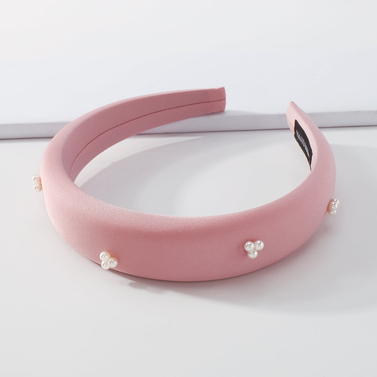 Sweet Soild Color Pearl Soft Headband medyjewelry