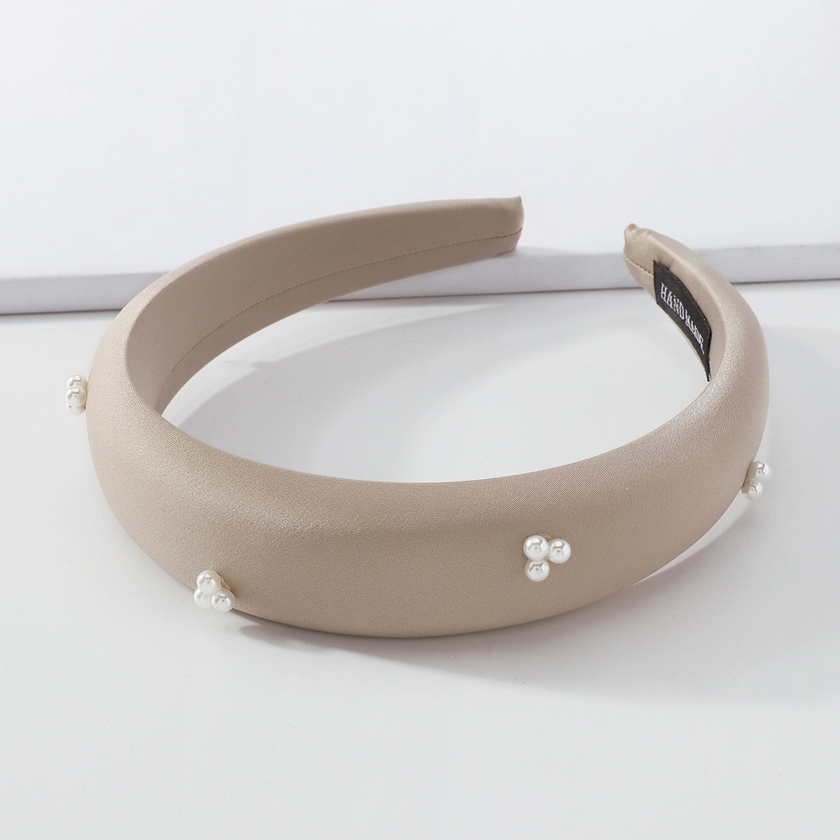 Sweet Soild Color Pearl Soft Headband medyjewelry