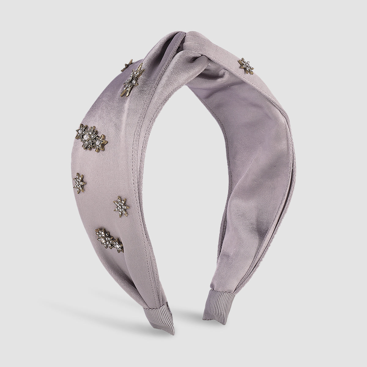 Retro Satin Fabric Rhinestone Cross Headbands medyjewelry